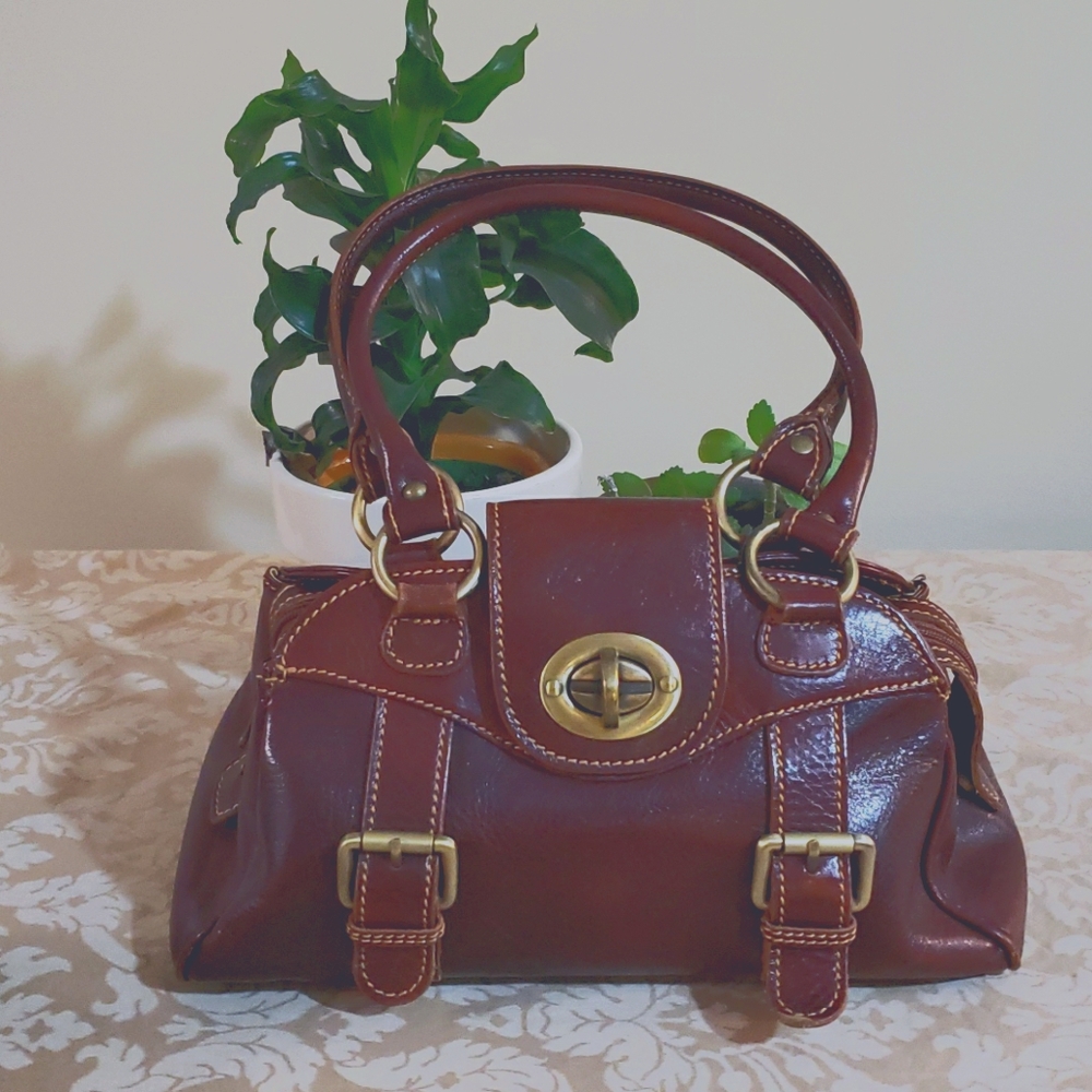 Italian Leather Handmade Brown Purse